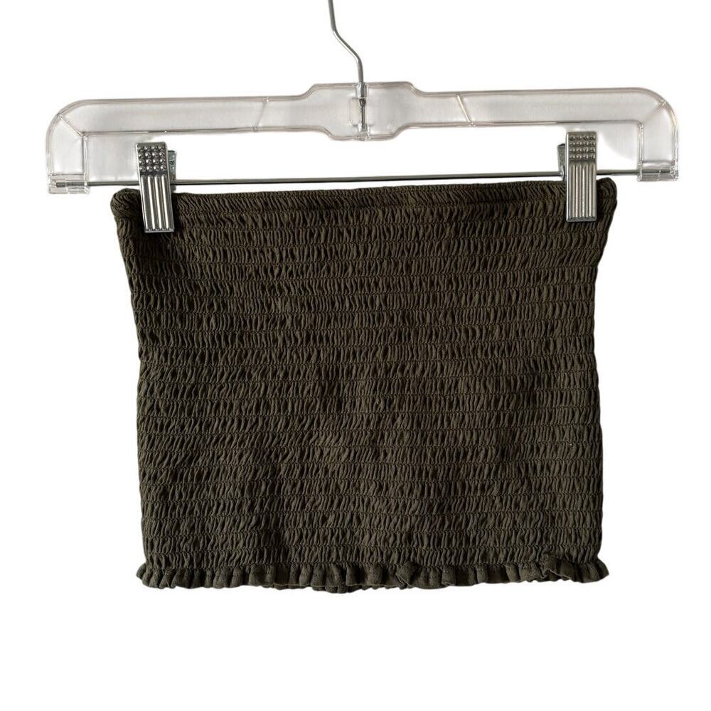 Express One Eleven Olive Green Tube Top